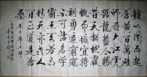 张玉峰 四尺 真迹 书法钟山风雨起苍黄百万雄师过大江百人字画1001