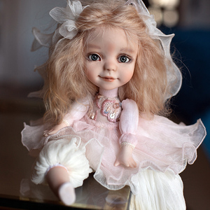 红叶题诗 俄罗斯艺术家手作人偶娃娃baby小女孩摆件