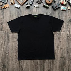 NVGS Mfg Tee 经典简约纯黑筒织重磅棉圆领短袖T恤男女款美式复古