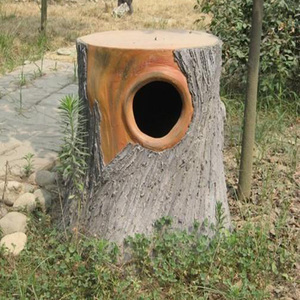 水泥仿木垃圾桶定制景区景观仿树墩木纹树皮树桩户外仿生垃圾筒箱