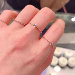 韩国专柜正品LLOYD 14K金 新款 六爪 单钻 简约款 锆石 戒指