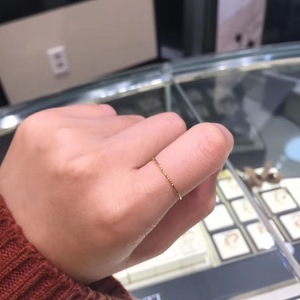 韩国专柜正品LLOYD 14K金 ins风 简单 素圈 素环 戒指 指环 细圈