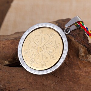 结缘钛钢财宝天王咒轮挂件男女士民族风情侣项链时尚饰品吊坠