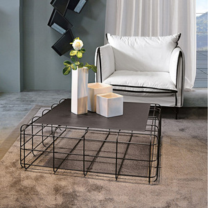 北欧地方形小茶桌地毯矮茶几欧式客厅简约创意铁艺茶几酒店桌边几