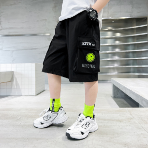 男童工装短裤夏季儿童裤子薄款中大童速干五分裤超酷男孩休闲中裤