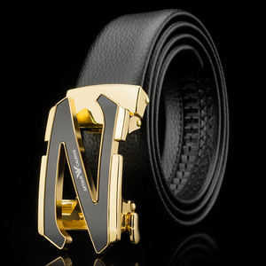 正品帝梵 阿玛尼皮带男自动扣 男士牛皮腰带真皮年轻人裤带潮纯