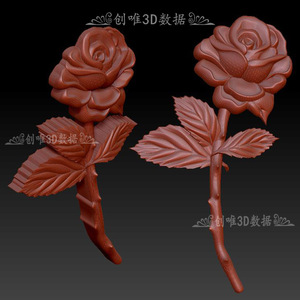 花三维立体图圆雕图图纸stl文件花朵玫瑰花浮雕雕刻机3d模型2497