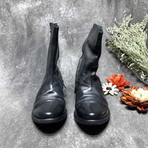 guidi暗黑系马臀皮ccp男靴做旧手工双向斜拉链中筒马丁男女款潮靴