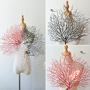 创意树叶树枝藤蔓pvc塑料空间鸟巢血管立体肌理镂空设计服装布料