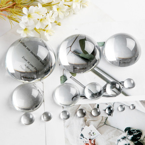 透明半球水晶珠半圆实心玻璃球半边水晶球光滑宝石手工贴片DIY珠