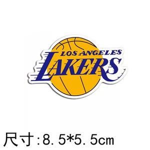 nba洛杉矶湖人队贴纸手机壳电脑行李箱滑板吉他死飞装饰防水贴画
