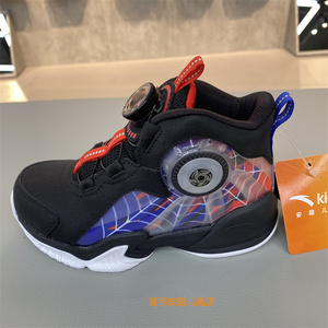 安踏儿童冬季新品男小童风火轮旋风侠革面高帮篮球鞋 312149931