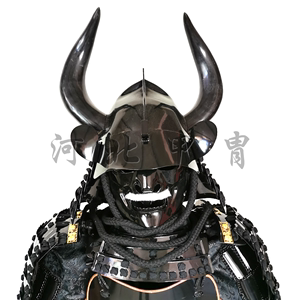 日本武士盔甲真人可穿Japanese samurai's armor等身黑系牛角协立