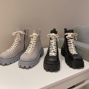 了不起的儿科医生焦佳人王子文同款秋冬女鞋短靴厚底增高马丁靴潮