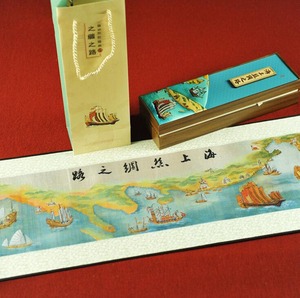 海上丝绸之路织锦丝绸画 中国风礼物 文创纪念品商务礼品 外事用