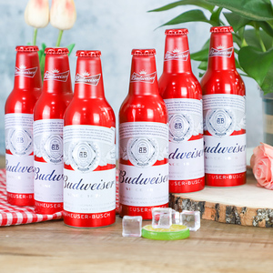 百威啤酒红瓶铝罐百威355ml*24瓶红色铝瓶百威小瓶整箱装批发