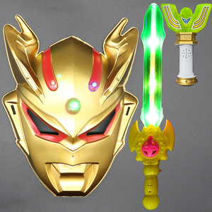 奥特曼面具儿童无毒发声变身器套装迪迦赛罗捷德发光玩具卡通刀剑