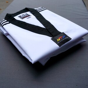 成人教练表演跆拳道服战斗服男女抬跆拳道服装训练服衣服黑带全棉