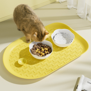 宠物餐垫防水不易打翻狗狗吃饭餐垫子猫碗托盘吸盘小猫咪防滑餐盘