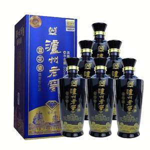 2016年泸州头曲蓝花瓷钻石版52度浓香型白酒500ml*6瓶整箱