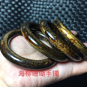 阮志杰123淘宝纯天然海藤手镯海柳黑藤镶嵌光面纯银雕花刻字民族风