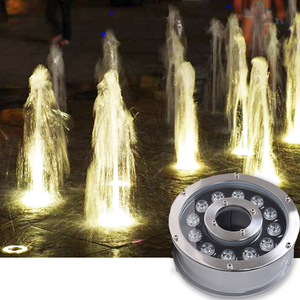 喷泉灯水池景观水下射灯led防水七彩变色涌泉灯中空水底灯12v24v