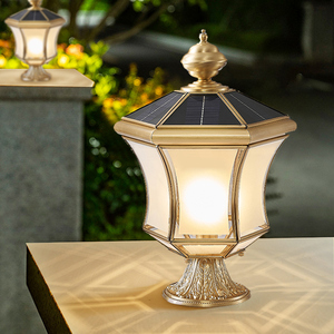 柱头灯花园别墅庭院led户外防水大门口大门围墙灯柱子全铜门柱灯