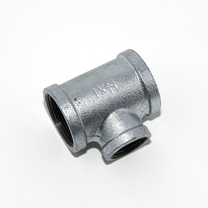 铸铁玛钢镀锌变径异径三通中小内牙螺纹丝扣消防水暖管道配件接头