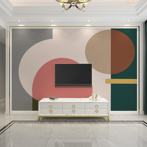 北欧电视背景墙纸现代简约客厅卧室影视墙布几何图形艺术壁纸壁画