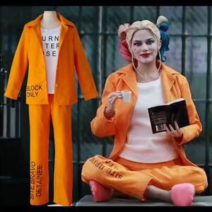 自杀小队小丑女哈利奎因harleyquinn监狱囚服cosplay女装表演服