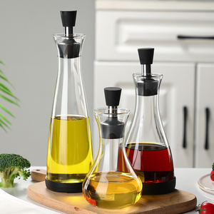 喜家德高硼硅无铅玻璃油壶欧式创意防漏油瓶餐厅厨房用酱油醋瓶