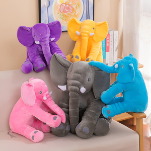 灰色安抚大象公仔可爱抱枕床上陪着睡觉儿童靠垫超软小象毛绒玩具