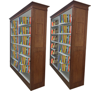 定制学校学生家用书店图书馆单面双面阅览室档案实木护板钢制书架