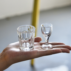 一两白酒杯套装 家用玻璃 小酒杯 一口杯酒店专用12只装小号50ml