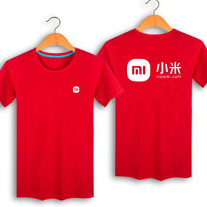 小米之家t恤定制logo手机店工作服印字工衣纯棉短袖公司文化衫夏