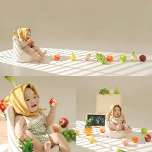 儿童摄影可爱清新衣服半岁宝宝开荤啦水果蔬菜主题周岁照拍照道具