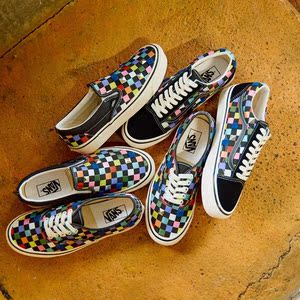 vans 彩色棋盘格子板鞋 vn0a5kx8awc/vn0a5kx4awc