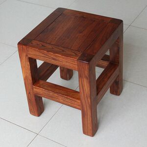 新中式老榆木方凳木制矮凳茶几凳子禅意茶室实木客厅家用换鞋板凳