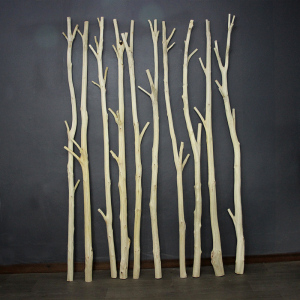 天然原木无甲醛干树枝屏风隔断树干客厅玄关幼儿园环创防腐装饰树