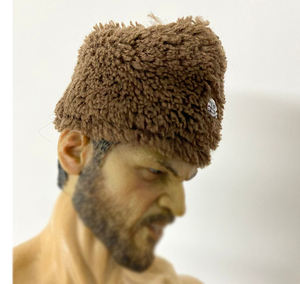 1：6可动人偶兵人模型配件二战土耳其哥萨克毛绒帽