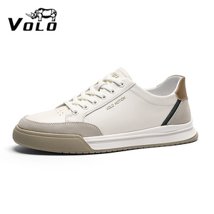 VOLO/犀牛男士小白鞋男板鞋品牌夏季男鞋透气厚底运动鞋真皮正品