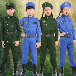儿童飞行员制服套装男孩机长衣服男童纯棉服装女童飞行服空军服
