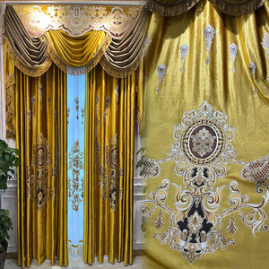 欧式巴洛克宫廷风豪华高档大气客厅成品遮光绒布卧室复古美式窗帘