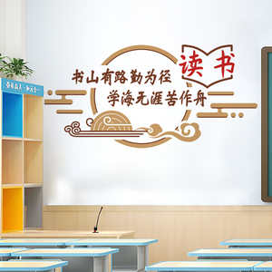 名人名言读书励志小学初中高三教室班级文化墙贴纸墙壁装饰画布置