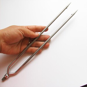 60田田特特淘宝纯钢稻草叉两股叉铁叉鱼叉稻杆叉两齿叉双尖头圆钢彩