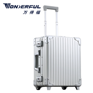 万得福AC-1821D铝镁合金旅行箱行李箱拉杆箱登机箱万向轮箱包18寸