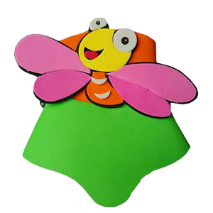 蜻蜓头饰帽子卡通小动物头套面具儿童成人帽子幼儿园游戏表演道具
