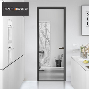 欧铂尼木门卫生间门玻璃门厨房门钛镁合金厕所门典美极窄边框门