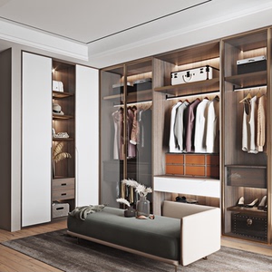欧派现代衣柜定制整体