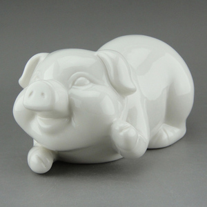 陶瓷生肖猪工艺品摆件 招财猪德化陶瓷富贵猪商务礼品瓷 胖胖小猪